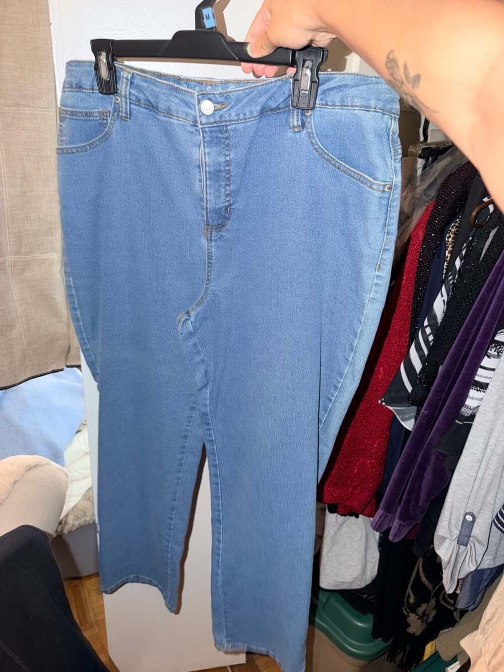 Basic Editions Jeans Size 16 Light Wash Denim